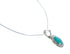 Sterling Silver Turquoise Italian Snake Chain Necklace Set AX128978